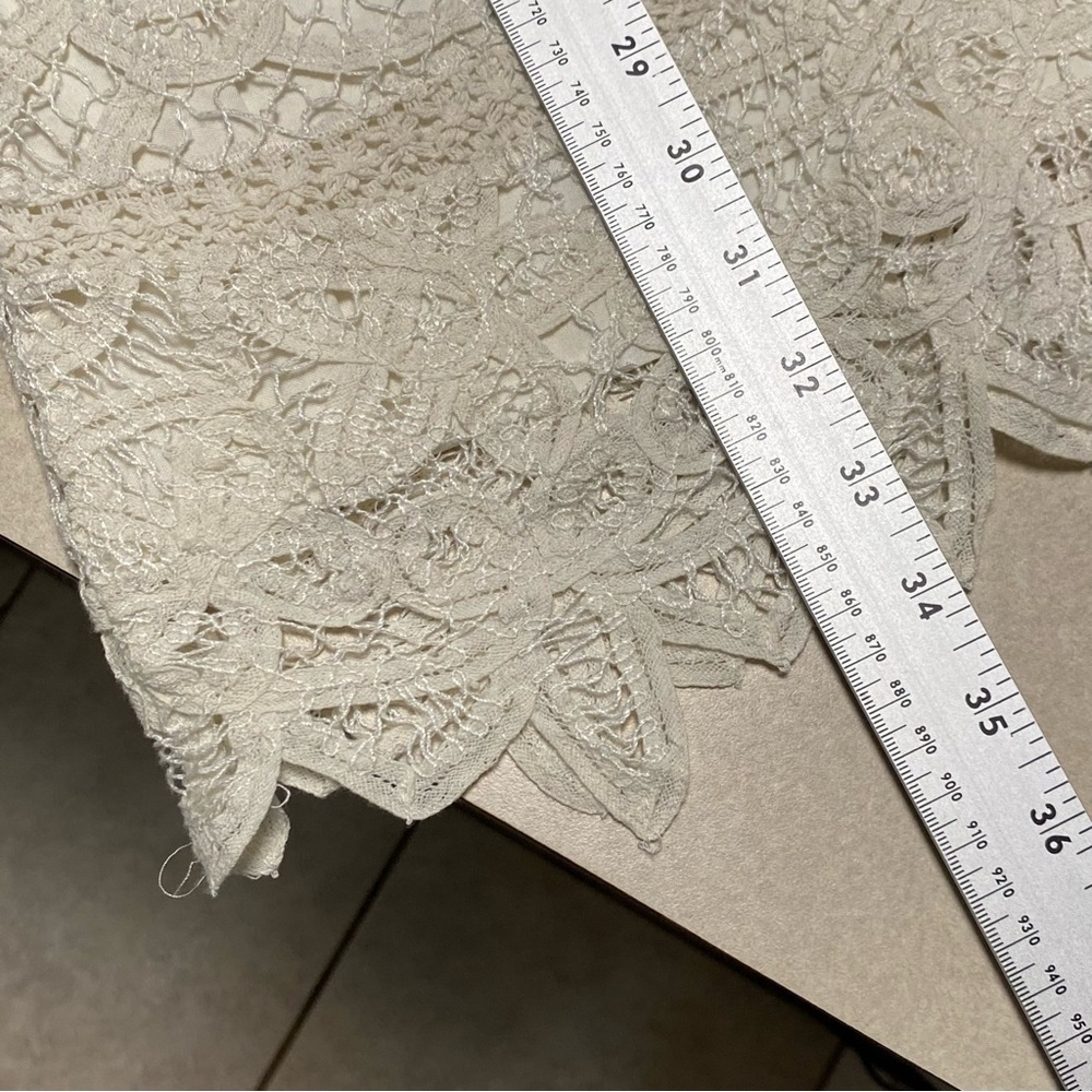 Moulinette Soeurs Anthropologie Lace Garden Shift Dress Ivory Cream Size 2 - Picture 11 of 16